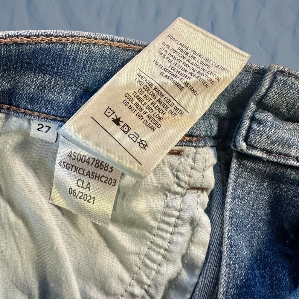 Hudson Jeans ‘Blair’ High Rise Straight Leg Cropped Jeans in Medium Blue Wash 27 - Picture 15 of 16